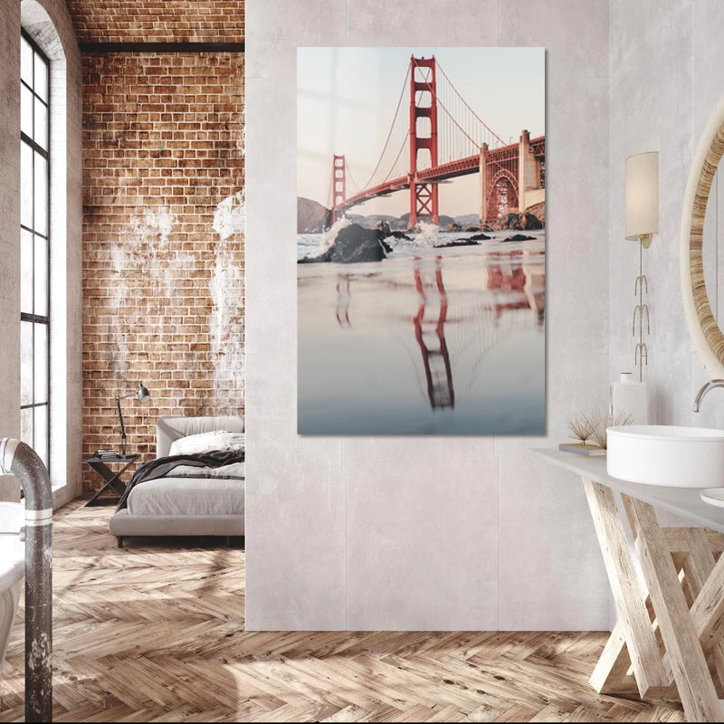 Golden Gate Bridge Cloudy Sky