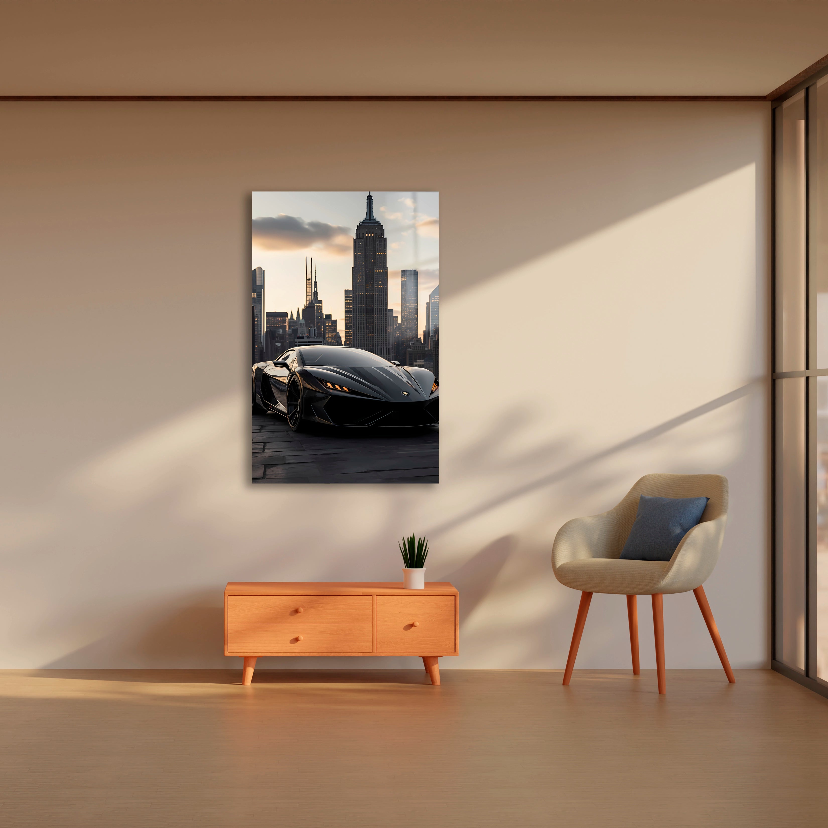 Car Front Empire State Building