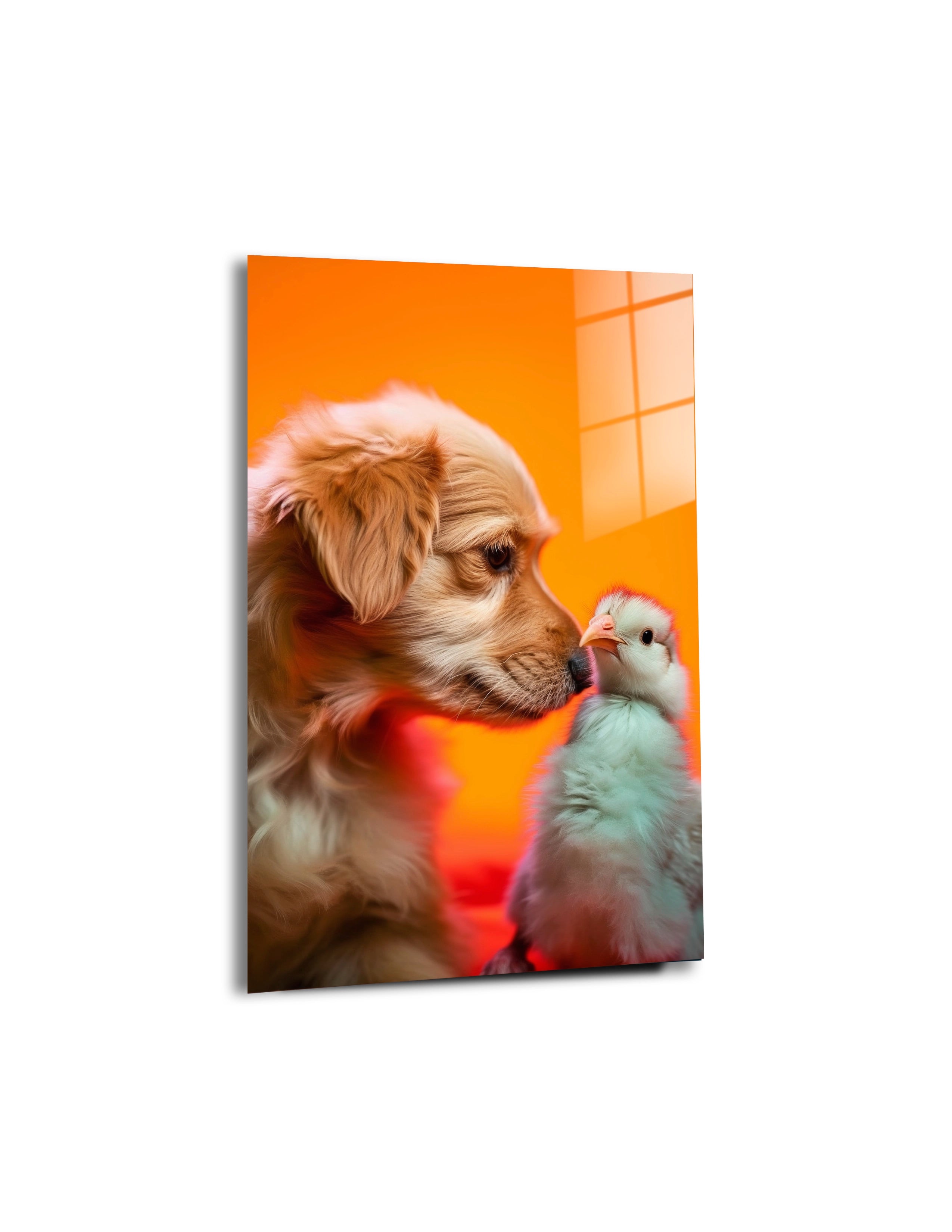 Portrait Dog With Bird