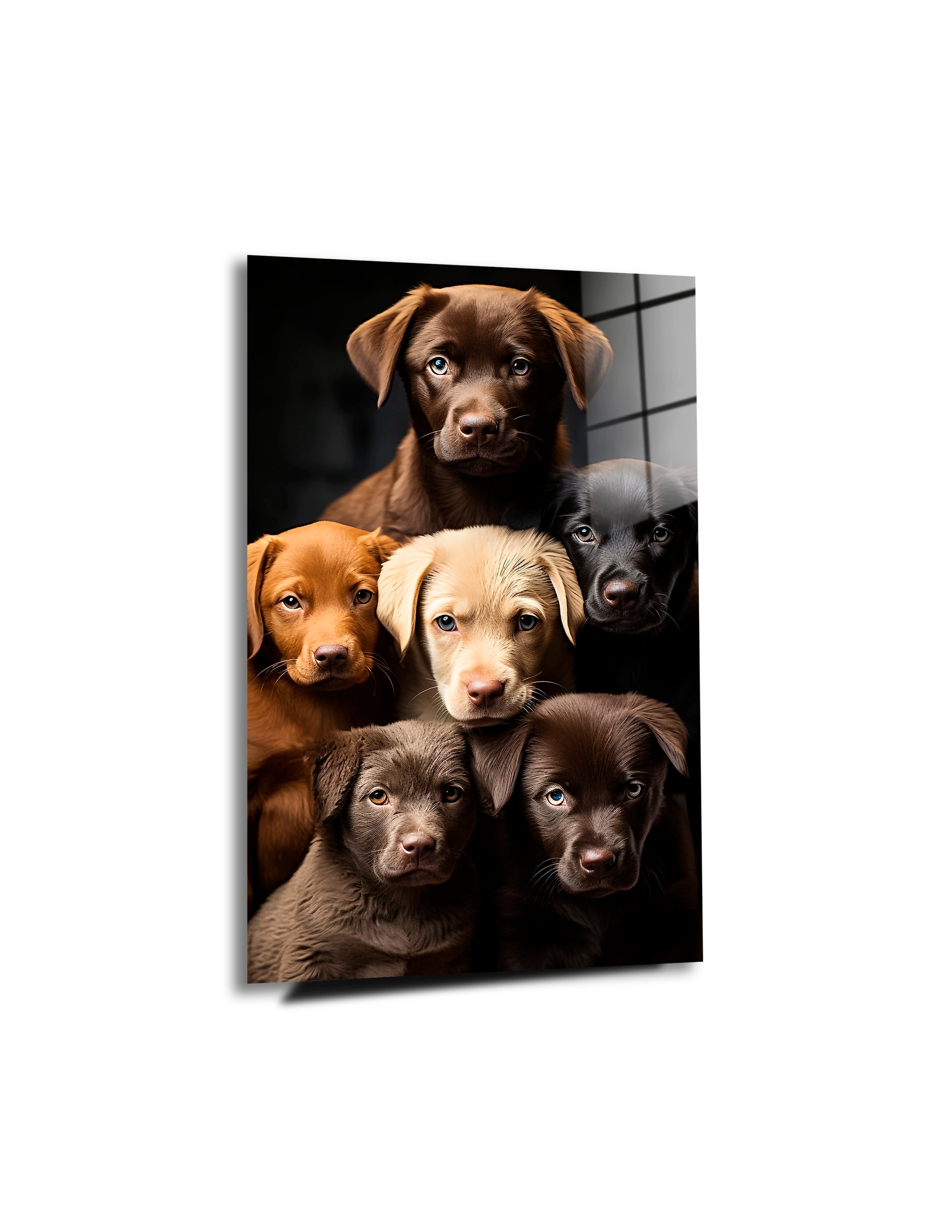 Assorted Stacked Cute Dogs Labrador Retrievers With Puppies