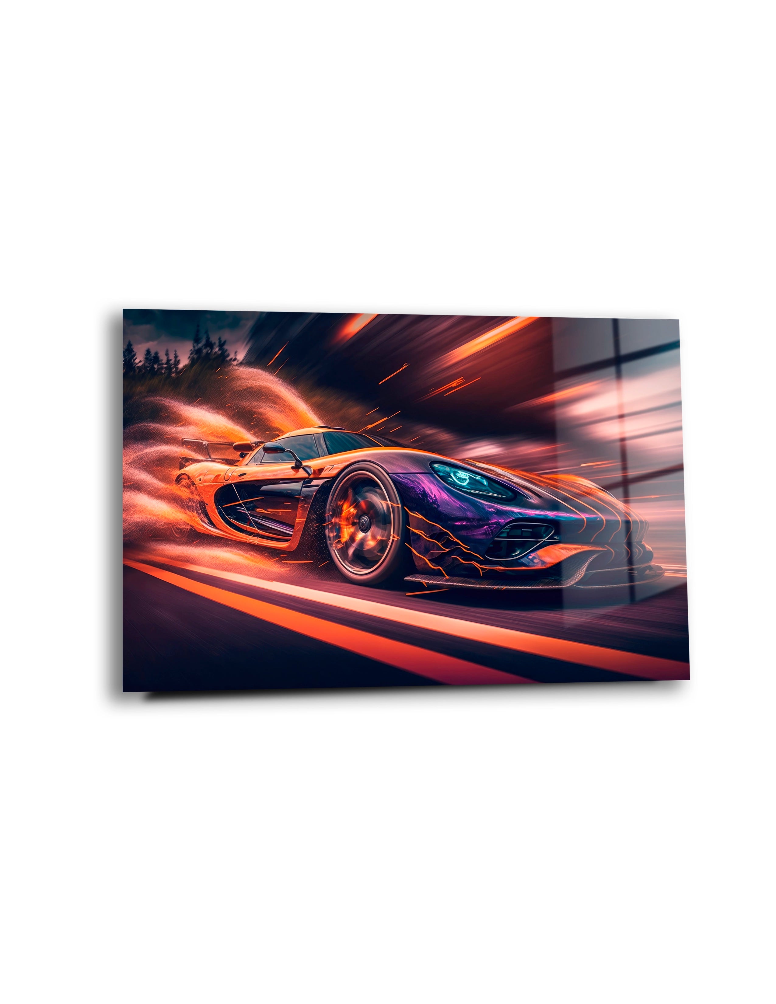 Sport Car With Motion Blur Background